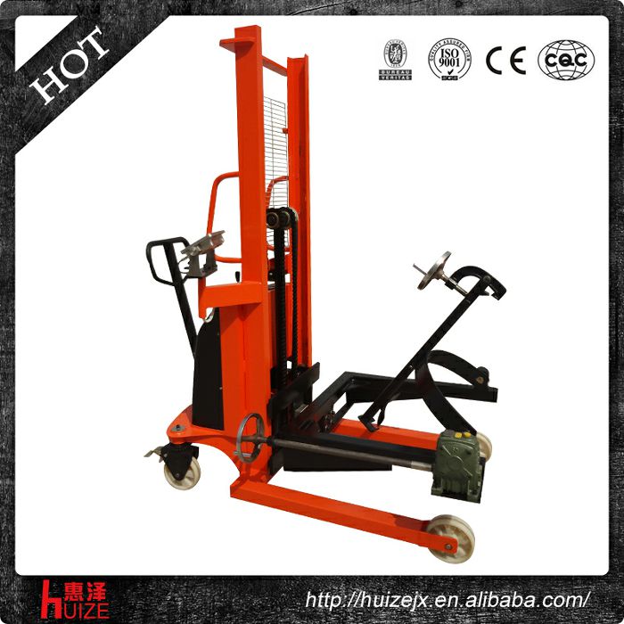 半電動(dòng)稱(chēng)重油桶車(chē)（夾鐵桶，手搖翻轉倒料）2
